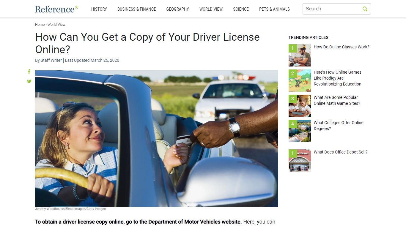 How Can You Get a Copy of Your Driver License Online? - Reference.com