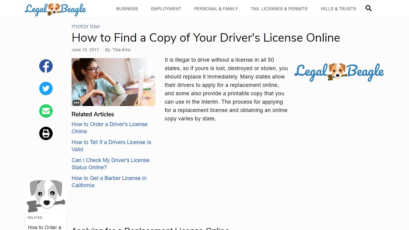 How to Find a Copy of Your Driver's License Online