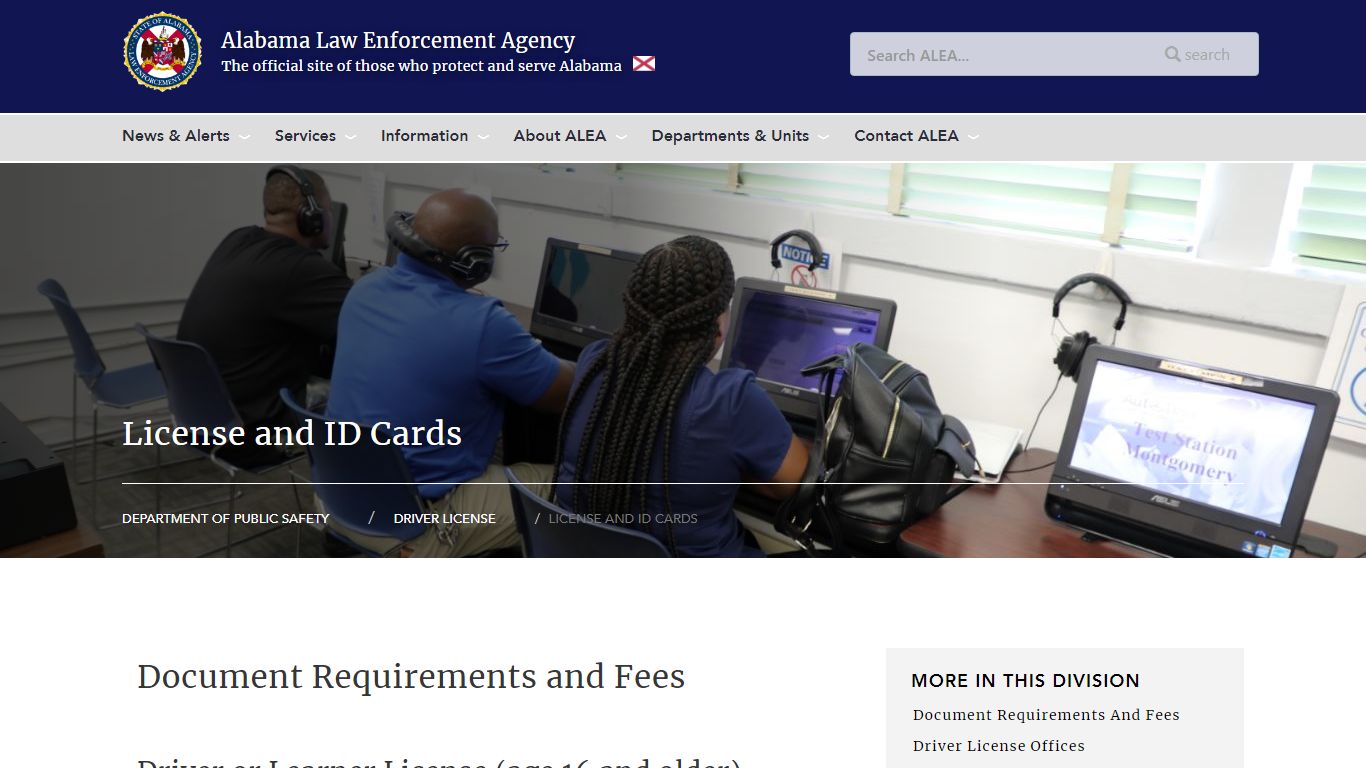 License and ID Cards | Alabama Law Enforcement Agency